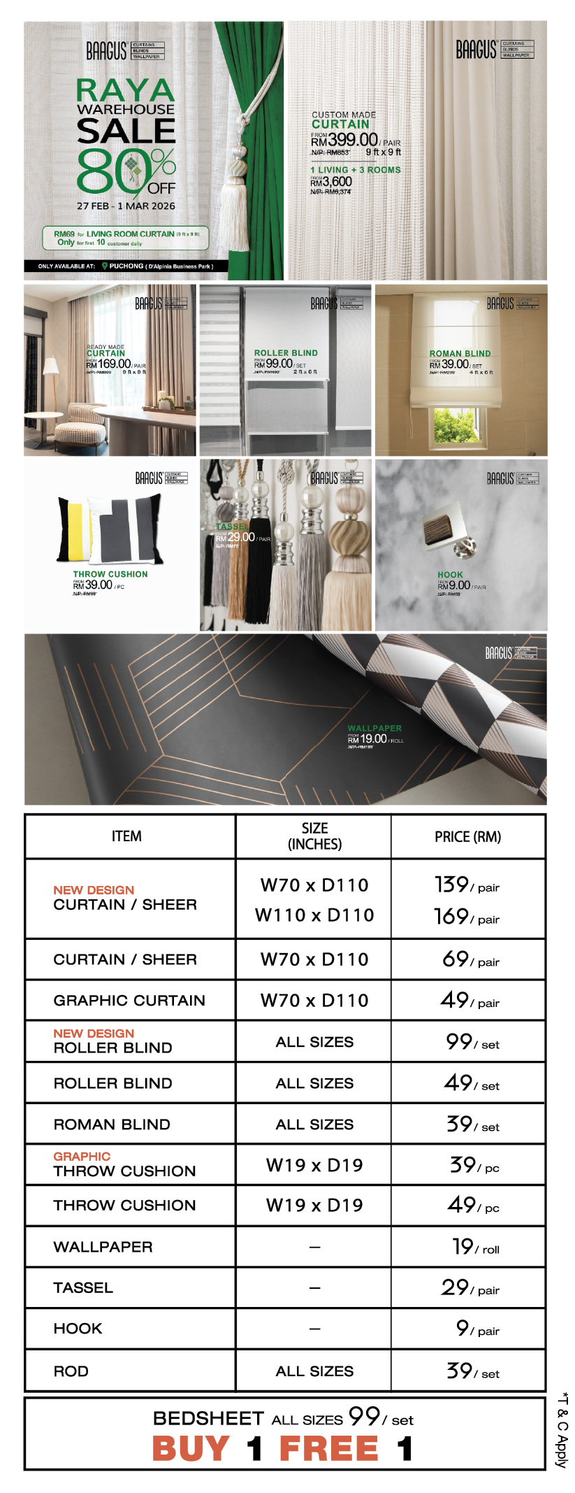 BAAGUS RAYA WAREHOUSE SALE is here!